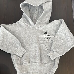 Disney Gray Mickey Mouse Hoodie Sweatshirt